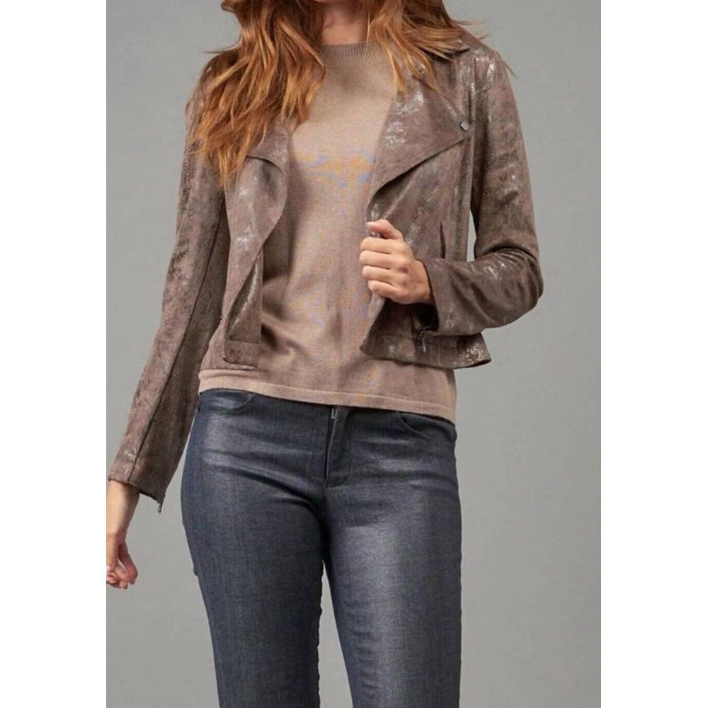 NEW LOLA & SOPHIE suede foil python jacket